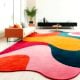 Handmade Organic Multicolor Abstract Living Rug